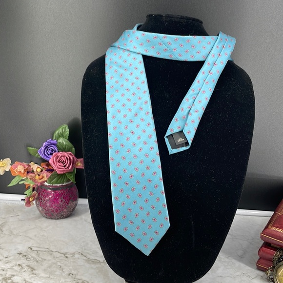 Vintage Baycrest Necktie. 100%Silk Mint Green and Pink - Picture 1 of 5